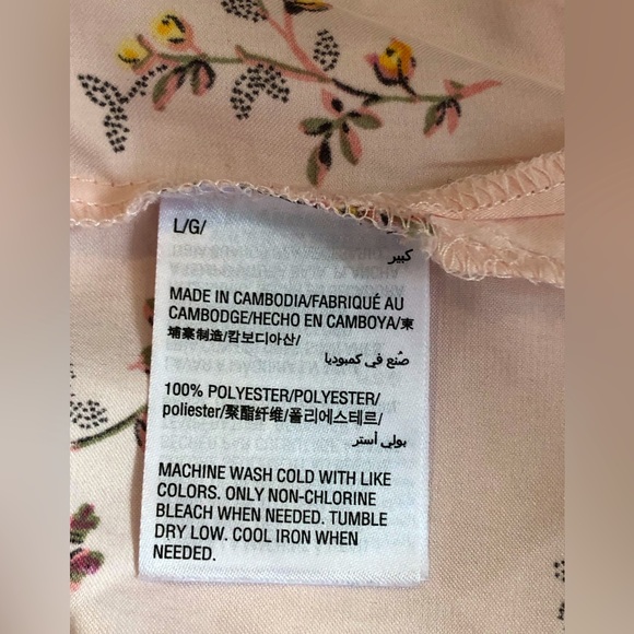 CHARTER CLUB sL soft pink floral PJ’s Beautiful and so soft/silky Shorts/top - Picture 5 of 6